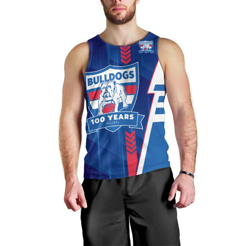 Personalized Western Bulldogs Men Tank Top Modern Geometric Sports Graphic Style