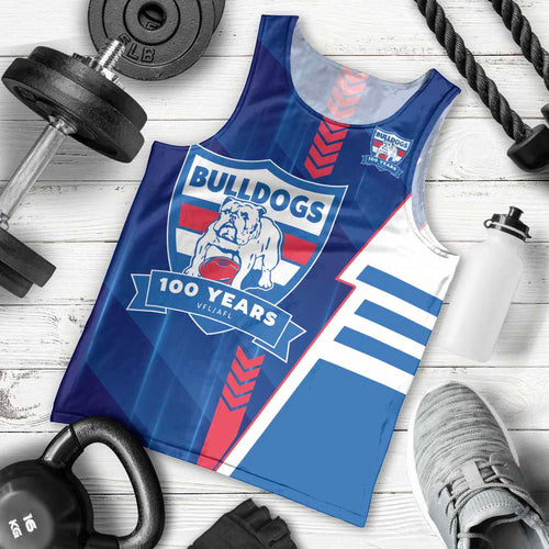 Personalized Western Bulldogs Men Tank Top Modern Geometric Sports Graphic Style