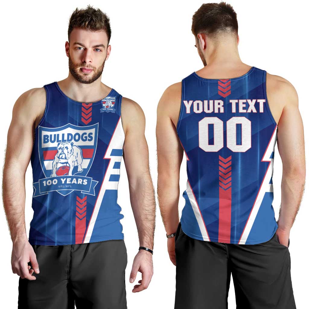 Personalized Western Bulldogs Men Tank Top Modern Geometric Sports Graphic Style