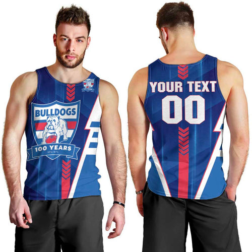 Personalized Western Bulldogs Men Tank Top Modern Geometric Sports Graphic Style