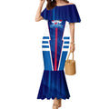 Personalized Western Bulldogs Mermaid Dress Modern Geometric Sports Graphic Style