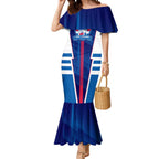 Personalized Western Bulldogs Mermaid Dress Modern Geometric Sports Graphic Style