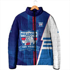 Personalized Western Bulldogs Padded Jacket Modern Geometric Sports Graphic Style