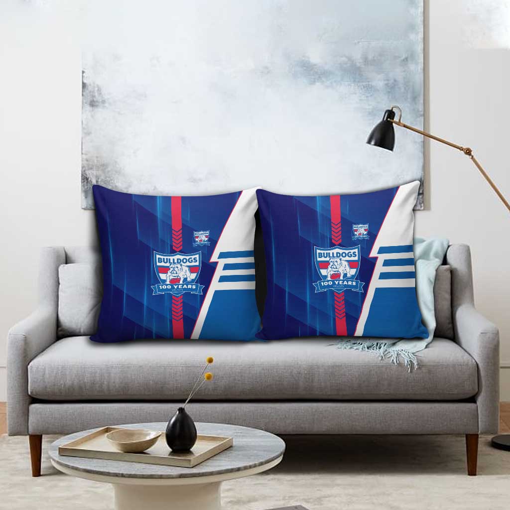 Western Bulldogs Pillow Cover Modern Geometric Sports Graphic Style
