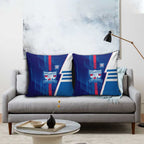 Western Bulldogs Pillow Cover Modern Geometric Sports Graphic Style