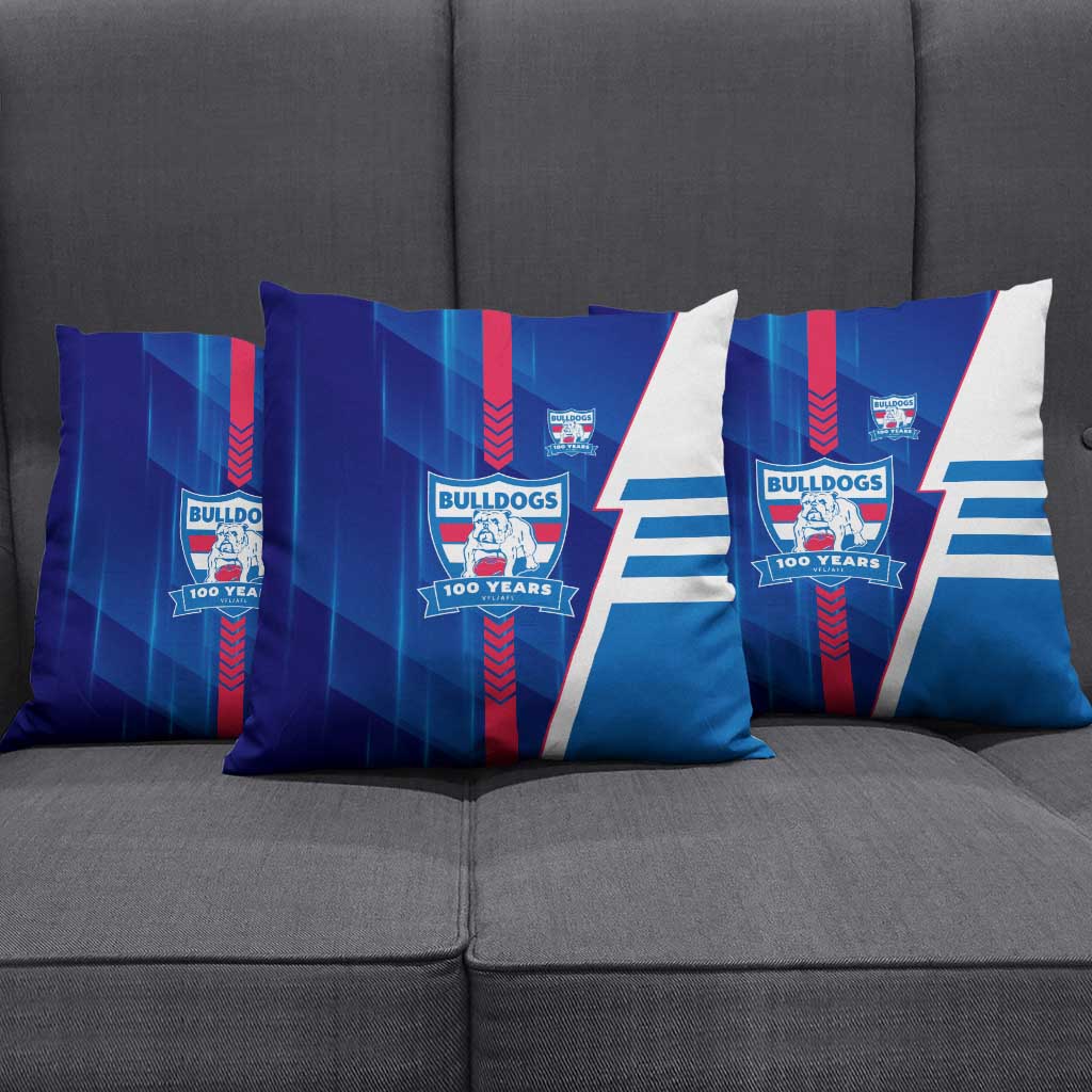Western Bulldogs Pillow Cover Modern Geometric Sports Graphic Style