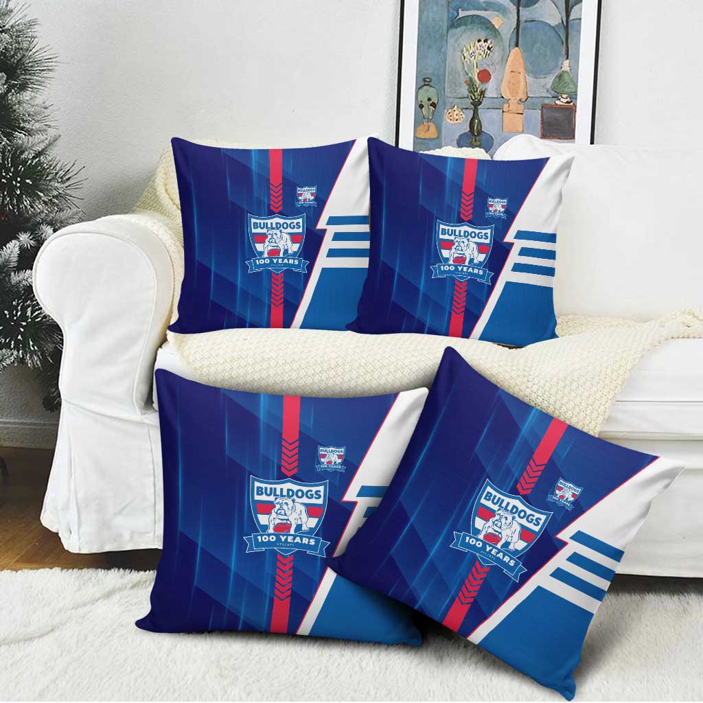 Western Bulldogs Pillow Cover Modern Geometric Sports Graphic Style