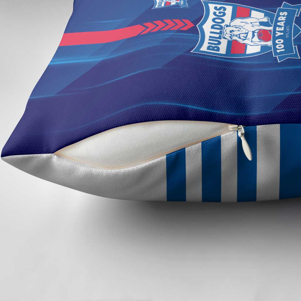 Western Bulldogs Pillow Cover Modern Geometric Sports Graphic Style