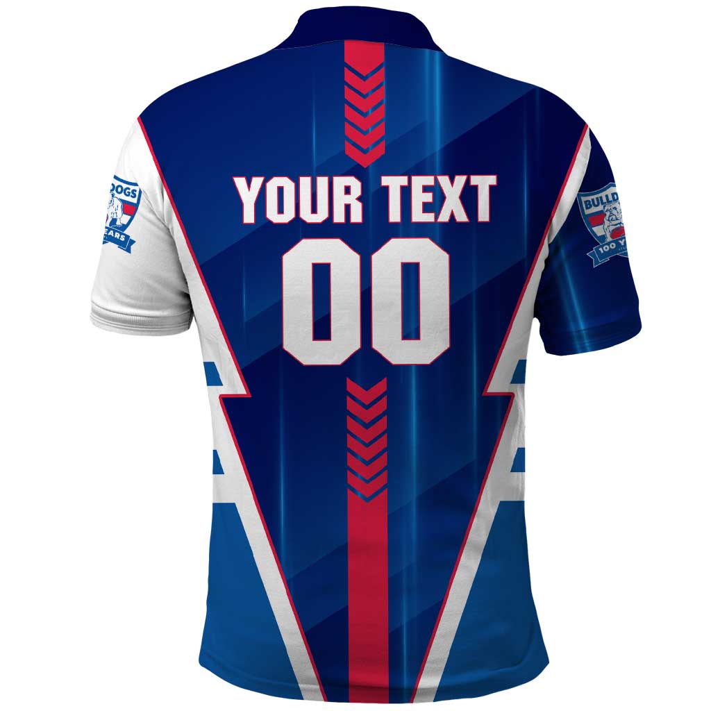 Personalized Western Bulldogs Polo Shirt Modern Geometric Sports Graphic Style