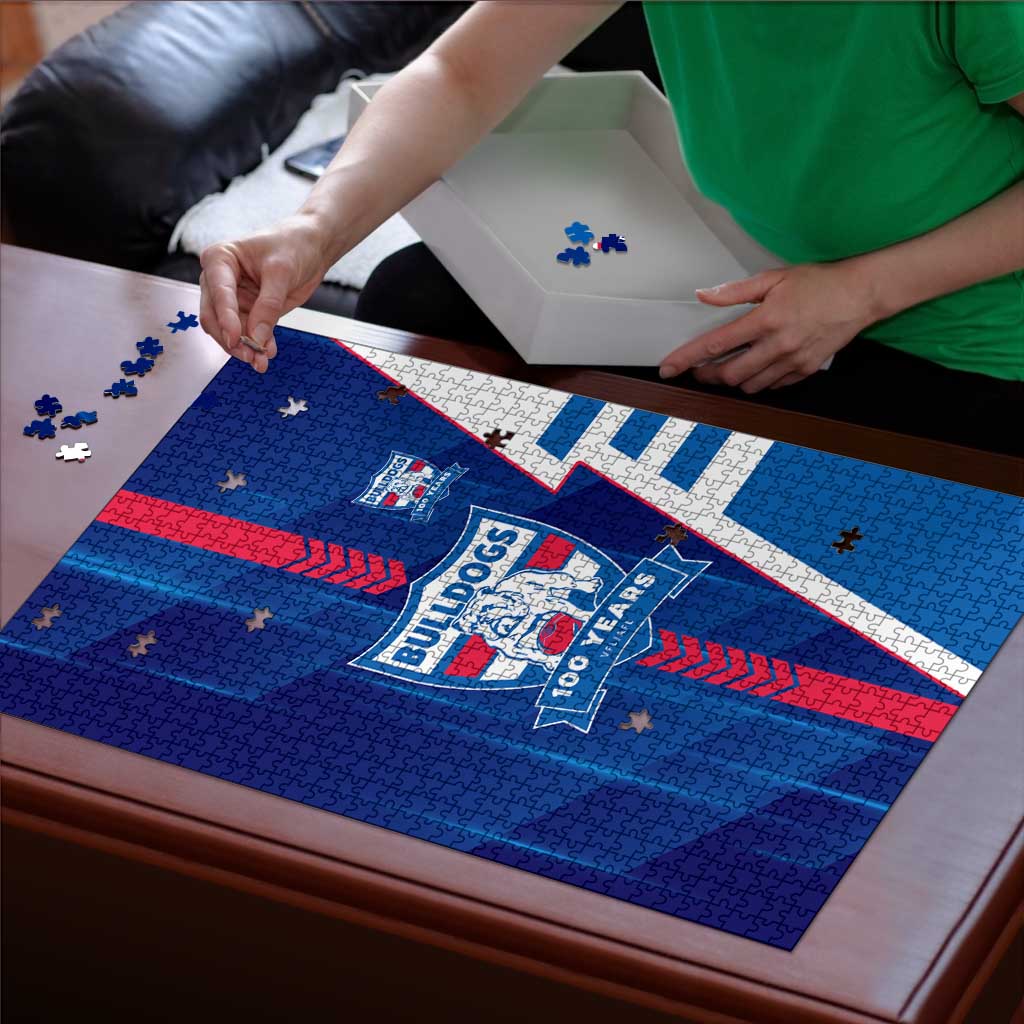 Western Bulldogs Puzzle Modern Geometric Sports Graphic Style