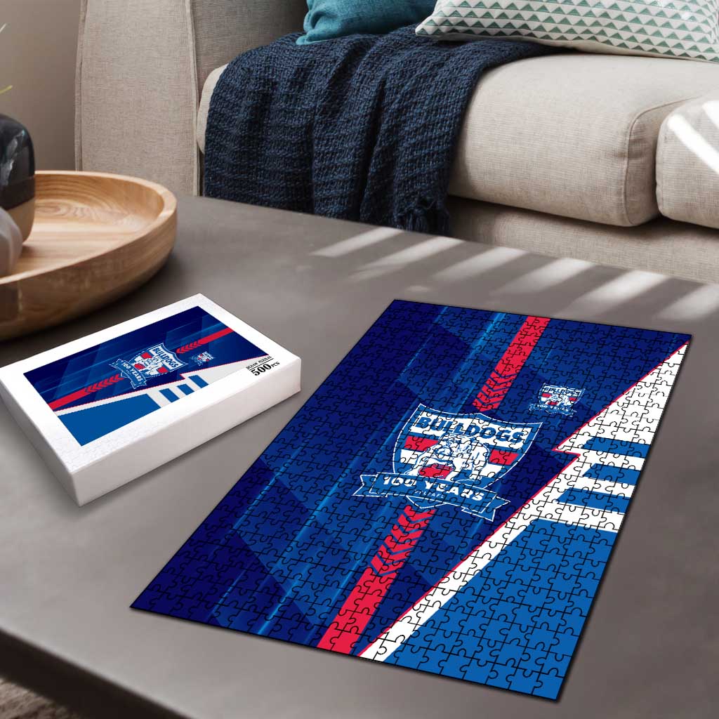 Western Bulldogs Puzzle Modern Geometric Sports Graphic Style