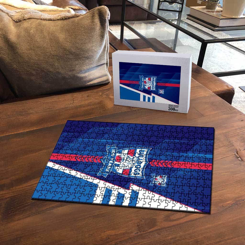 Western Bulldogs Puzzle Modern Geometric Sports Graphic Style