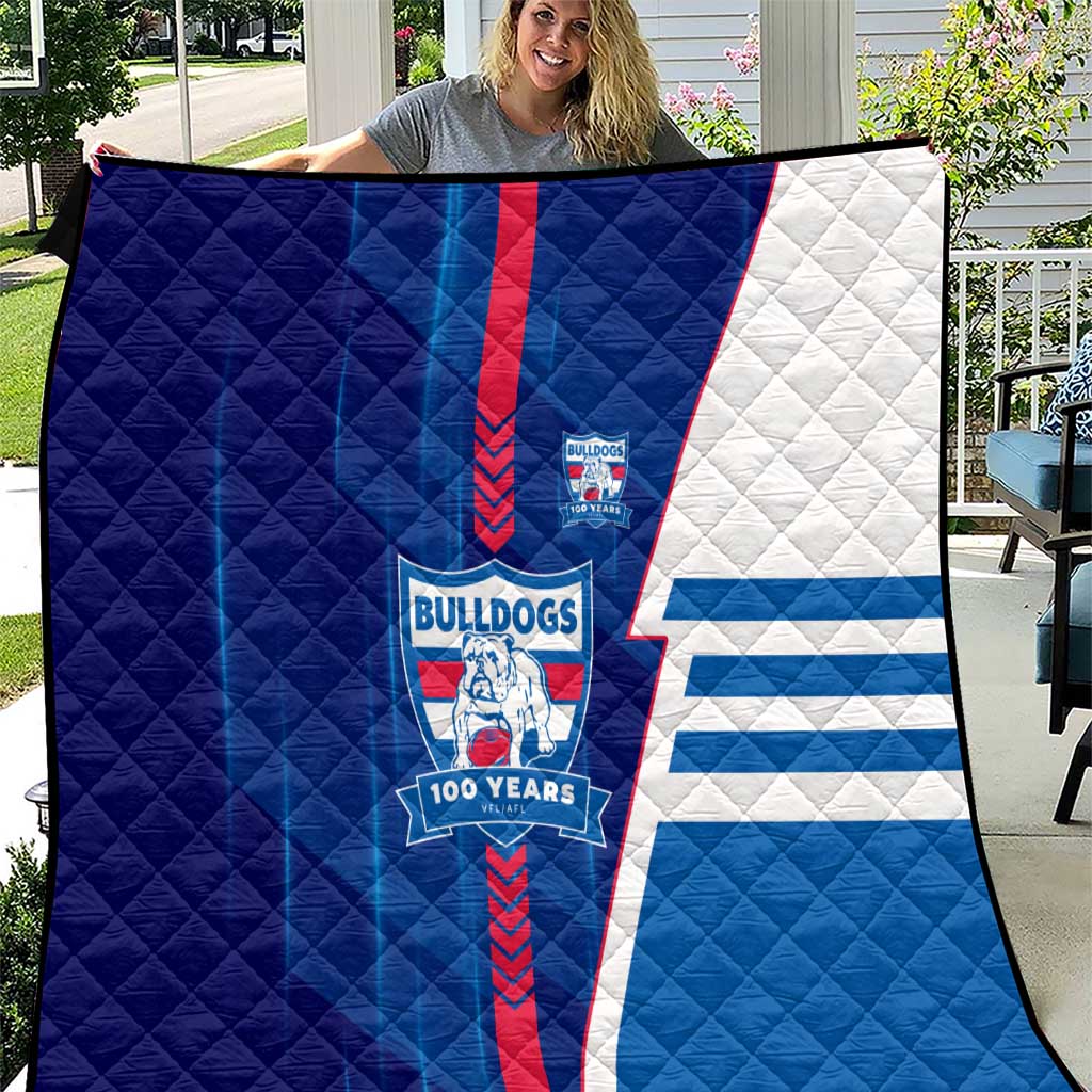 Western Bulldogs Quilt Modern Geometric Sports Graphic Style