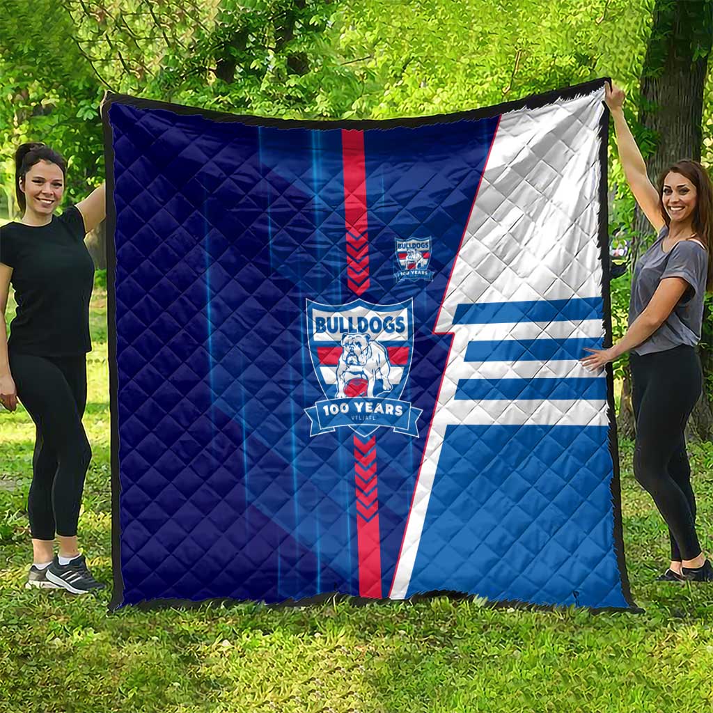 Western Bulldogs Quilt Modern Geometric Sports Graphic Style