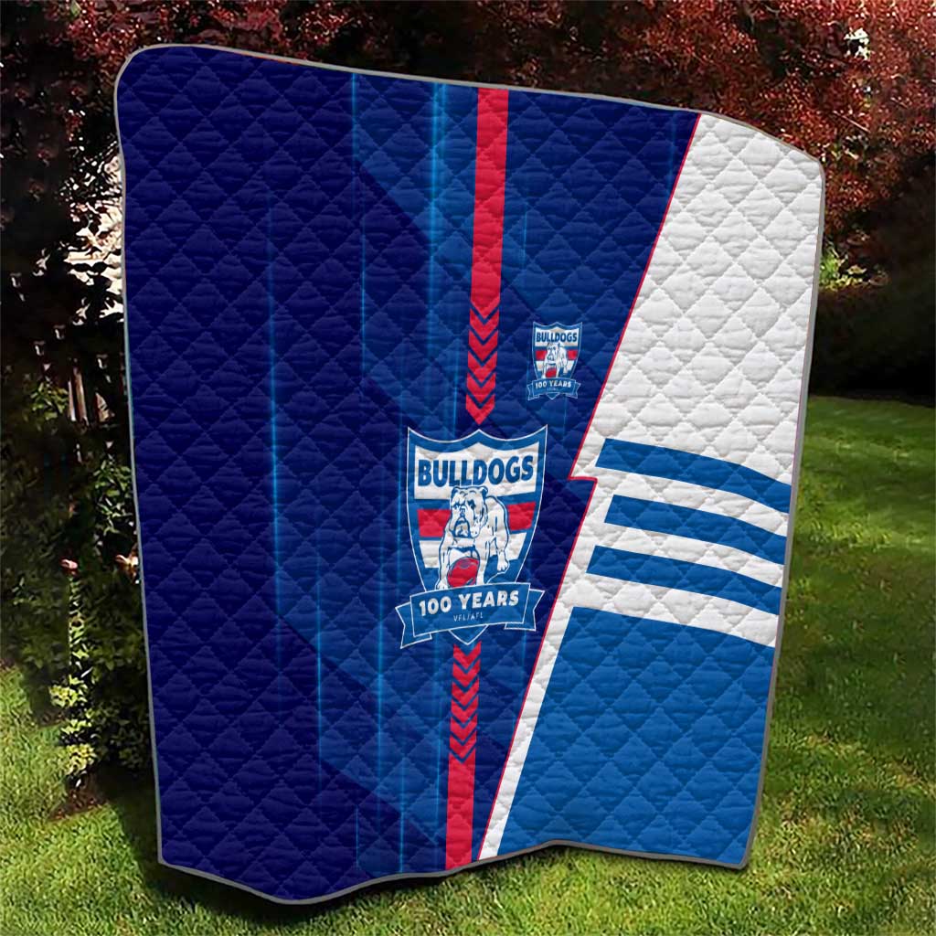 Western Bulldogs Quilt Modern Geometric Sports Graphic Style