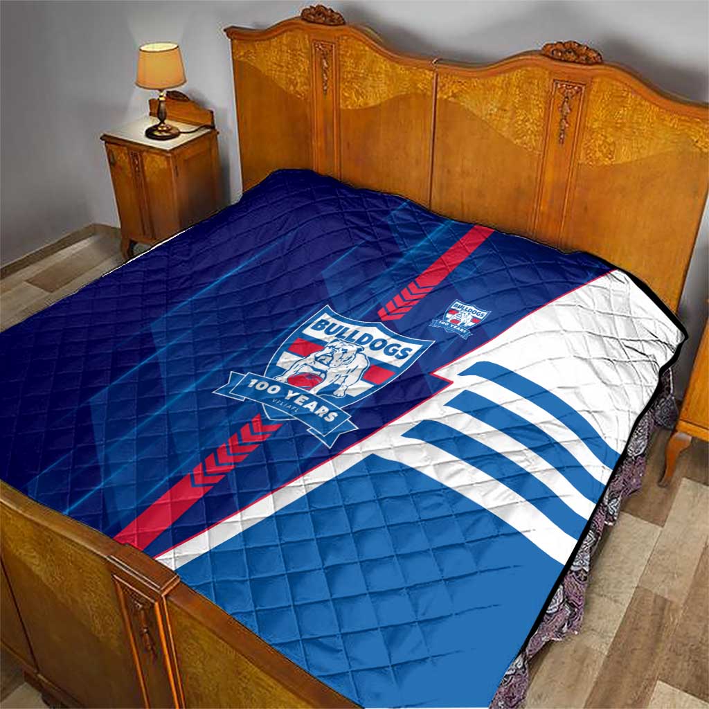 Western Bulldogs Quilt Modern Geometric Sports Graphic Style