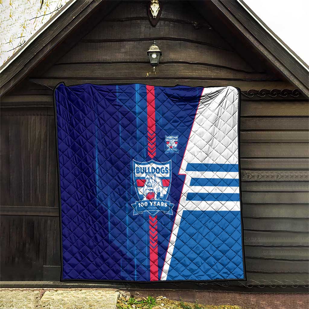 Western Bulldogs Quilt Modern Geometric Sports Graphic Style