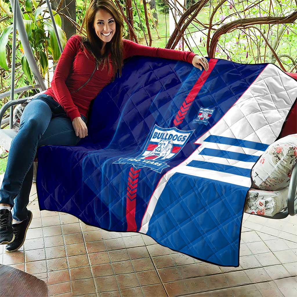 Western Bulldogs Quilt Modern Geometric Sports Graphic Style