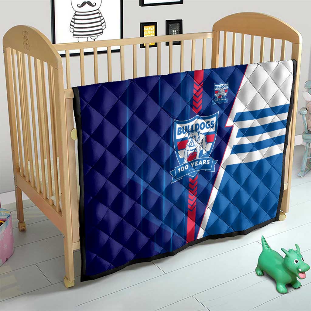 Western Bulldogs Quilt Modern Geometric Sports Graphic Style