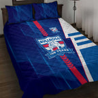 Western Bulldogs Quilt Bed Set Modern Geometric Sports Graphic Style