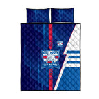 Western Bulldogs Quilt Bed Set Modern Geometric Sports Graphic Style