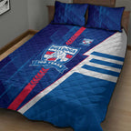 Western Bulldogs Quilt Bed Set Modern Geometric Sports Graphic Style