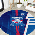 Western Bulldogs Round Carpet Modern Geometric Sports Graphic Style