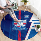 Western Bulldogs Round Carpet Modern Geometric Sports Graphic Style