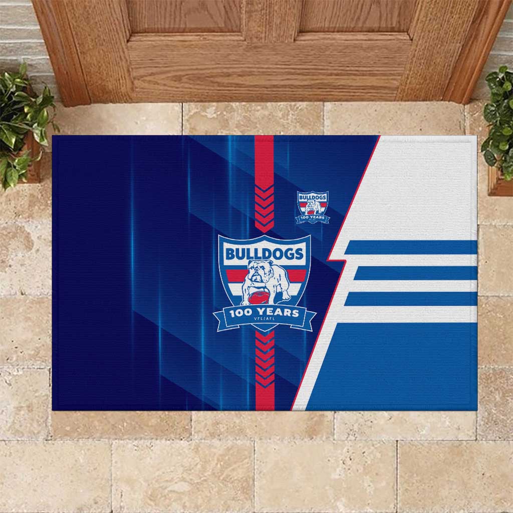 Western Bulldogs Rubber Doormat Modern Geometric Sports Graphic Style