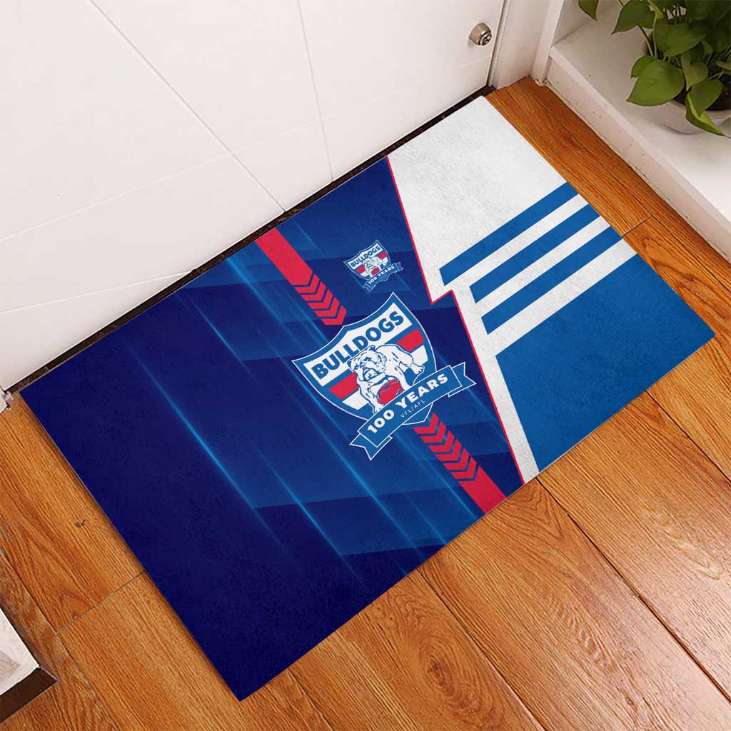 Western Bulldogs Rubber Doormat Modern Geometric Sports Graphic Style