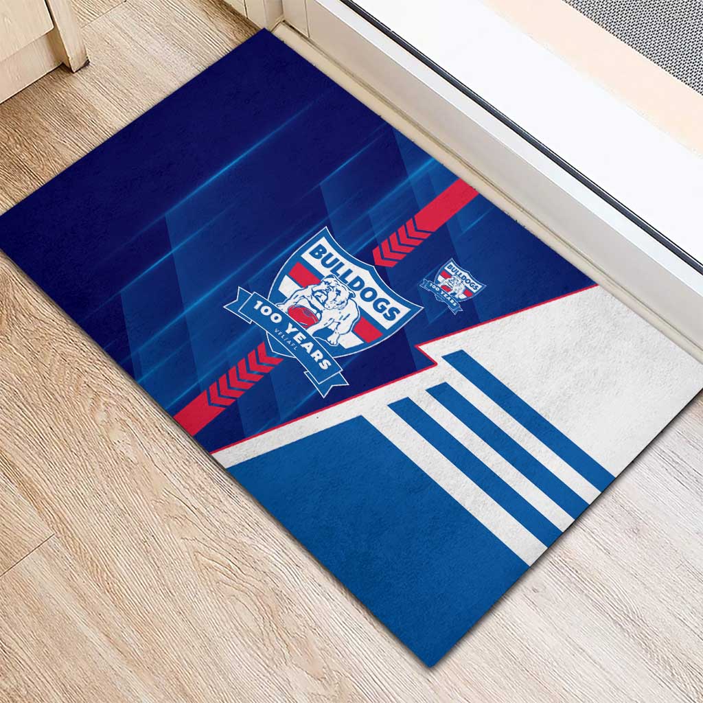 Western Bulldogs Rubber Doormat Modern Geometric Sports Graphic Style