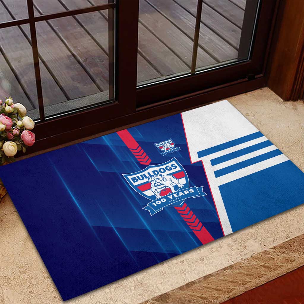 Western Bulldogs Rubber Doormat Modern Geometric Sports Graphic Style