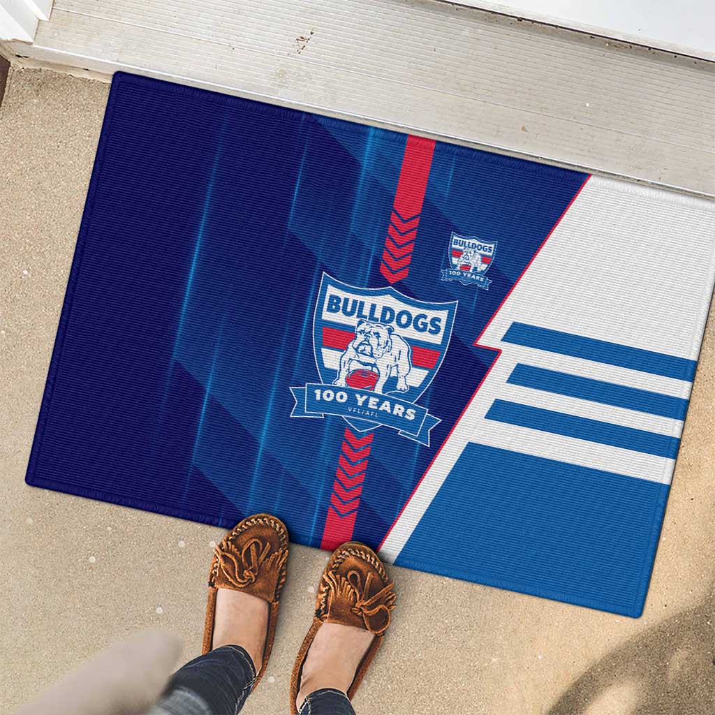 Western Bulldogs Rubber Doormat Modern Geometric Sports Graphic Style