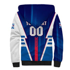 Personalized Western Bulldogs Sherpa Hoodie Modern Geometric Sports Graphic Style