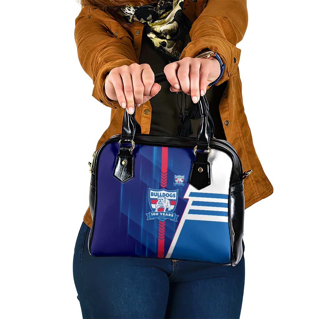 Western Bulldogs Shoulder Handbag Modern Geometric Sports Graphic Style