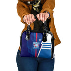 Western Bulldogs Shoulder Handbag Modern Geometric Sports Graphic Style