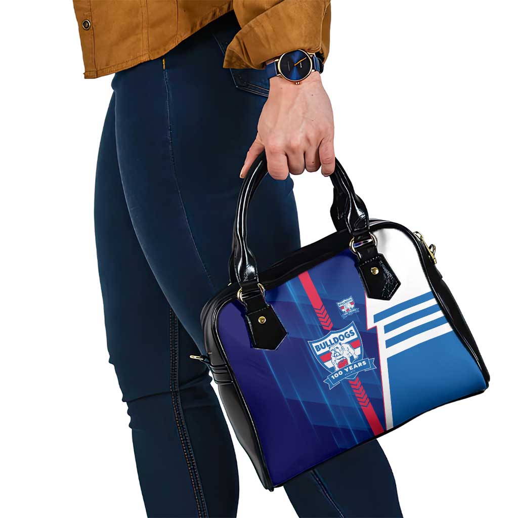 Western Bulldogs Shoulder Handbag Modern Geometric Sports Graphic Style