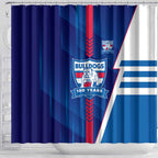Western Bulldogs Shower Curtain Modern Geometric Sports Graphic Style