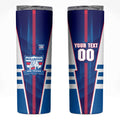 Personalized Western Bulldogs Skinny Tumbler Modern Geometric Sports Graphic Style