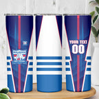 Personalized Western Bulldogs Skinny Tumbler Modern Geometric Sports Graphic Style