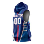Personalized Western Bulldogs Sleeveless Hoodie Modern Geometric Sports Graphic Style