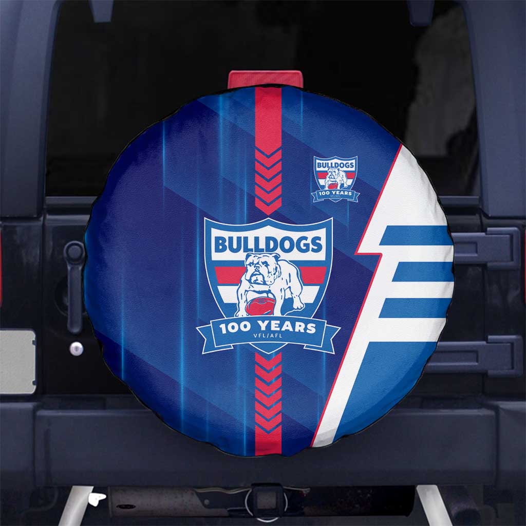Western Bulldogs Spare Tire Cover Modern Geometric Sports Graphic Style