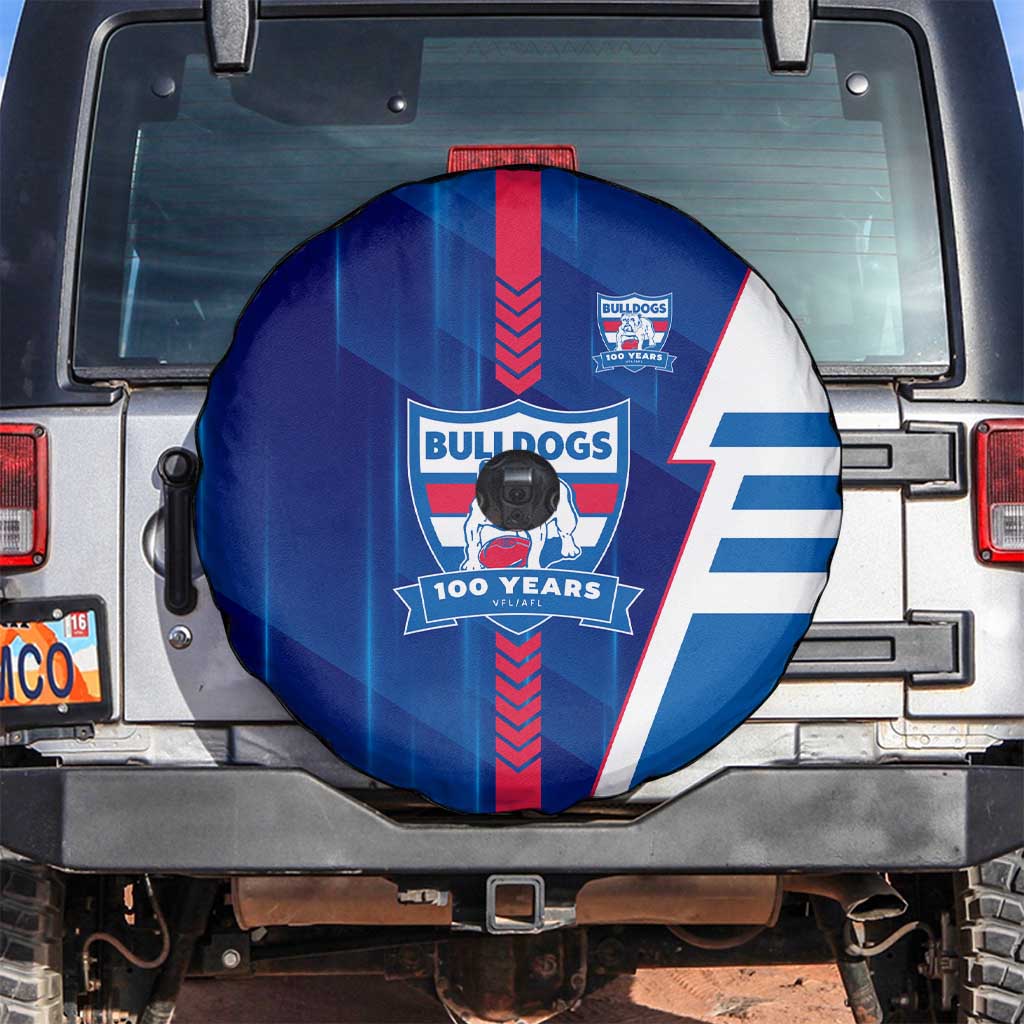 Western Bulldogs Spare Tire Cover Modern Geometric Sports Graphic Style