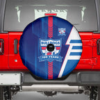 Western Bulldogs Spare Tire Cover Modern Geometric Sports Graphic Style