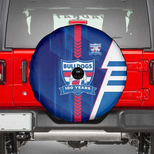 Western Bulldogs Spare Tire Cover Modern Geometric Sports Graphic Style