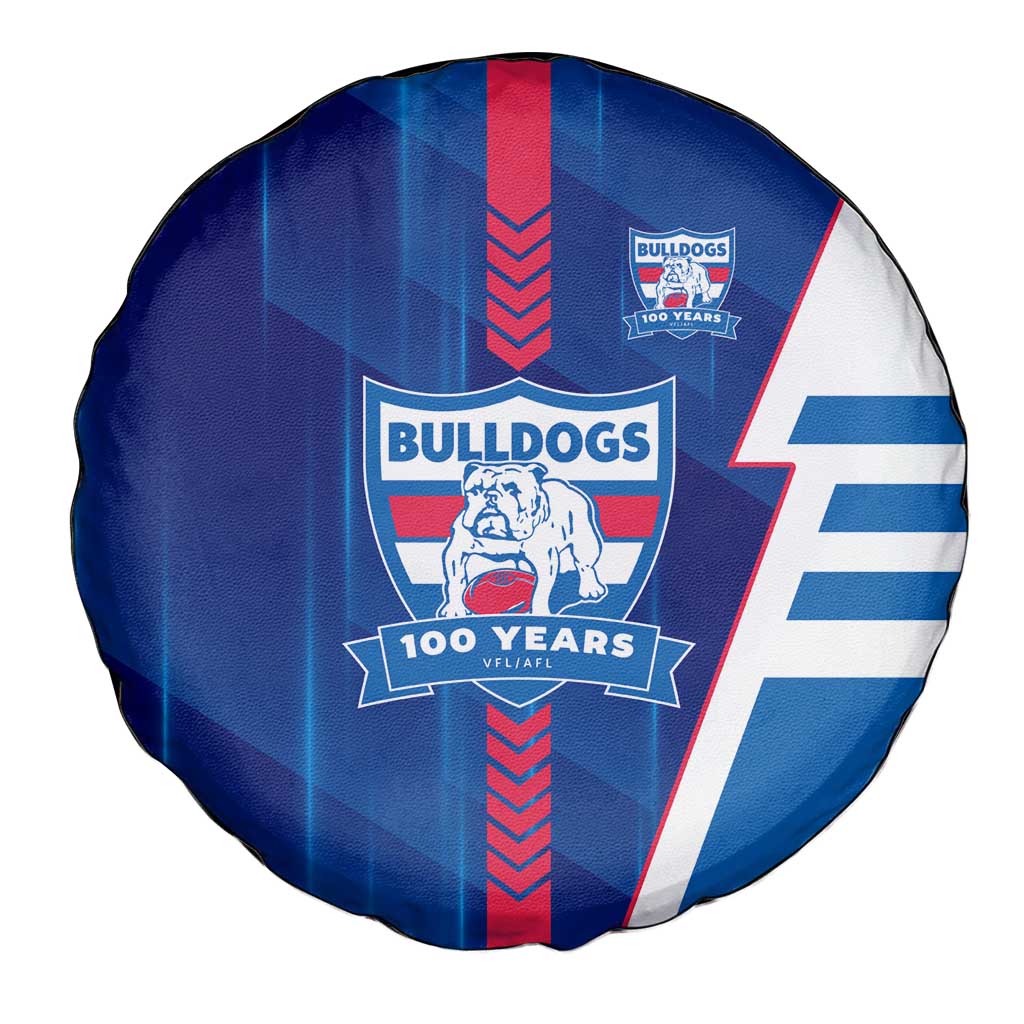 Western Bulldogs Spare Tire Cover Modern Geometric Sports Graphic Style