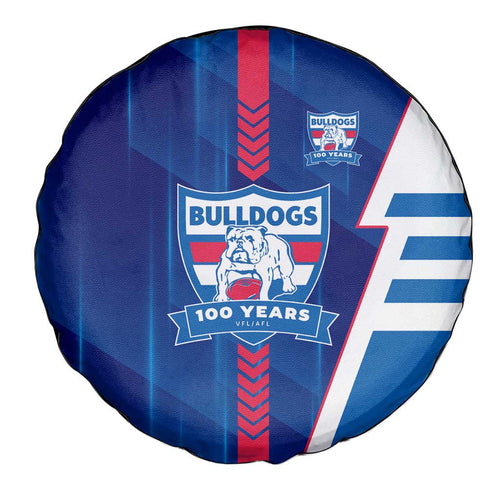 Western Bulldogs Spare Tire Cover Modern Geometric Sports Graphic Style