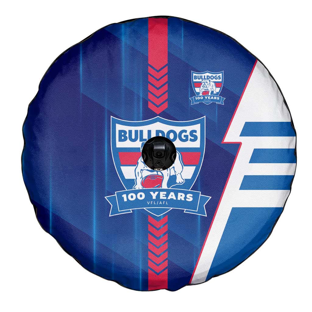 Western Bulldogs Spare Tire Cover Modern Geometric Sports Graphic Style