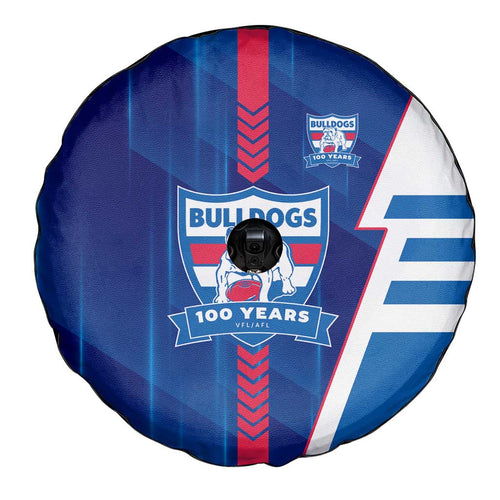 Western Bulldogs Spare Tire Cover Modern Geometric Sports Graphic Style
