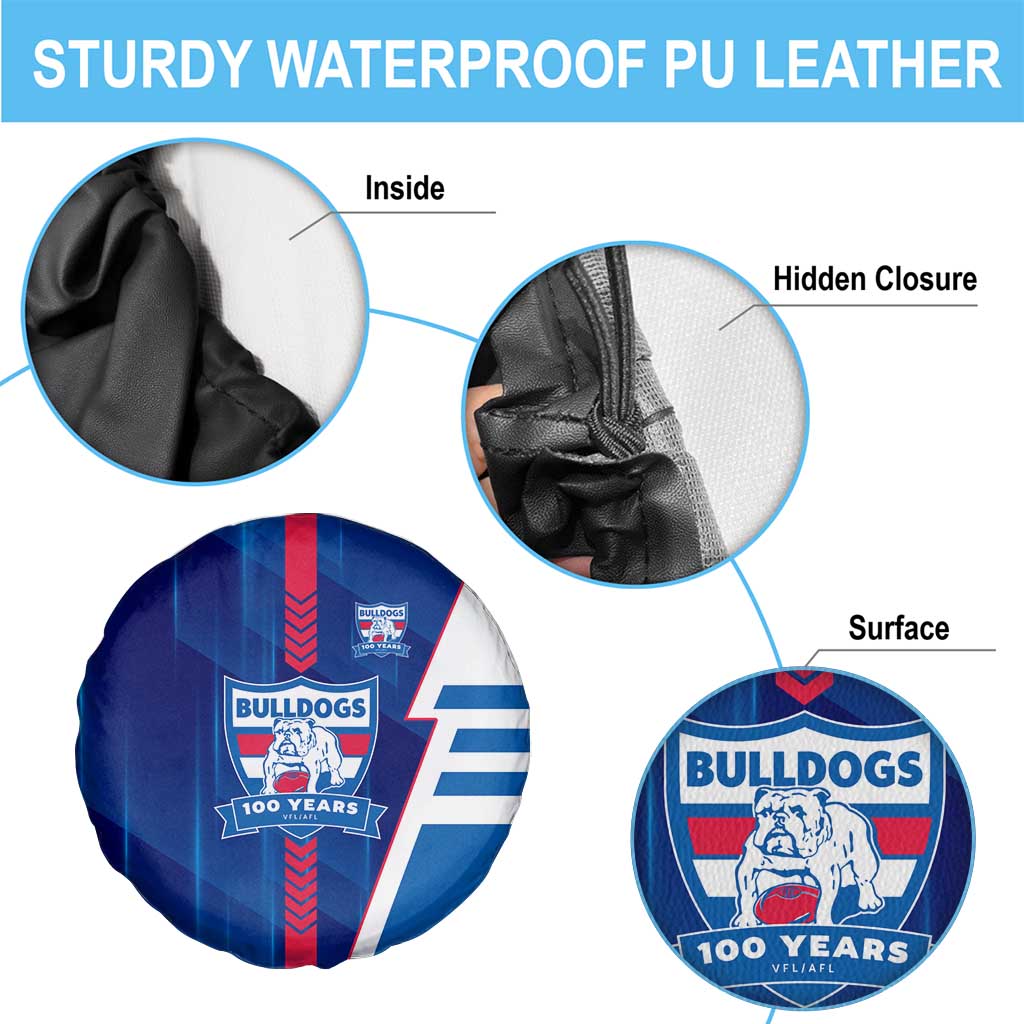 Western Bulldogs Spare Tire Cover Modern Geometric Sports Graphic Style